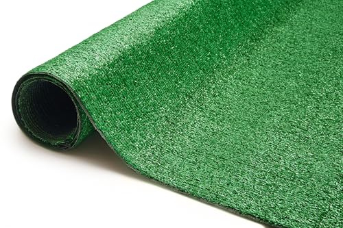 TAPISO Natural Rasenteppich Kunstrasen Grün für Garten Balkone Terrassen Wintergärten - Höhe:6 mm Meterware 300 x 300 cm