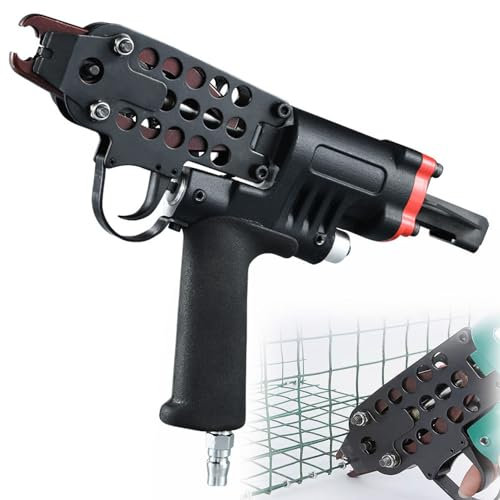 Pistola Clavadora Neumática Tipo C, Grapadora De Alicate De Anillo De Jaula De Pistola De Clavado De Aire Sc7e/Sc7c/Sc760 Para Cerca De Jaula De Alambre Para Proyectos De Bricolaje,SC760
