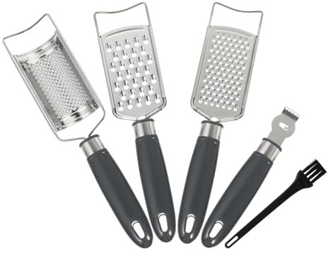 Cabilock Juego De Ralladores De Cocina Rallador De Queso y Verduras Utensilio Manual Multifuncional Material Seguro Ahorra Espacio Ideal Para El Uso Diario