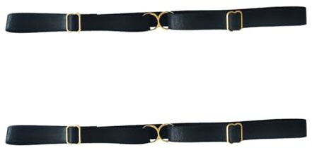 Ligas blancas para novia, Ligas de boda para novias, Paquete de 2 Ajustable correas elásticas para los muslos con lazo Blanco (Negro-88)