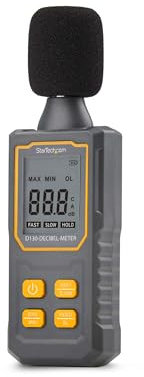 StarTech.com Fonometro Digitale Portatile, Misuratore di Rumore con Display LCD, Tester di Decibel con intervallo 30/130bBA