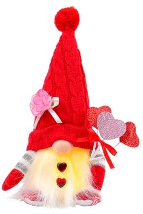 Wjsdsg Nains de jardin lumineux festifs faits à la main en peluche pour créer des atmosphères chaleureuses