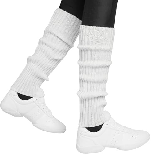 Hatstar Sexy Damen Beinstulpen | Neon Strümpfe Strick-Stulpen | Mädchen Beinwärmer | Accessoire für 80er Jahre 80s Motto Partys Fasching Karneval | für Tanzen Aerobic Kostüm