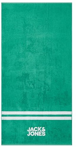 JACK & JONES strandhandduk handduk 80 x 160 cm 100 % bomull frotté JACCLUB handduk badhandduk sporthandduk, storlek: En storlek, färg: tall grön (12286236)
