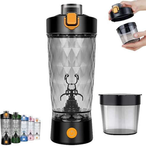 Générique ProBlend One-Touch Shaker – Smooth Protein Mix Anywhere, 22oz Electric Protein Powder Mixing Cup with Powder Box, USB Rechargeable Portable 𝐏𝐫𝐨𝐭𝐞𝐢𝐧 Shaker Bottles (Black+Box)