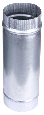 Zadery 4 Inch Galvanized Steel Dryer Vent Duct, 12 inch length Round Ducting for Dryer Venting & Bathroom Exhaust Fan, Metal Duct Pipe