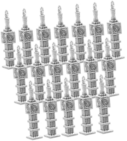 SEWOART 25 Stück Teiliges Vintage Architektur Anhänger Metall Charms für DIY Halsketten Kleiner Gravierbarer Kettenanhänger Retro Design für Damen Schmuckherstellung