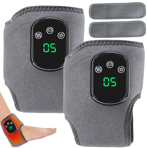 2 Stück Fußmassagegerät, 3-In-1 Fussmassagegerät, Foot Massager, Massagegerät Füße Fußmassage, FussmassagegeräT Elektrisch mit 3 Modi und 5 Wärmeeinstellungen, für Knöchel, Ferse, Sohle, Fußgewölbe
