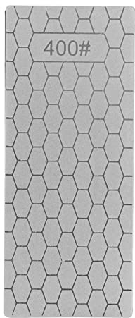 Pierre à Aiguiser Diamant 400, Pierre Affûtage Professionnelle Couteaux avec Surface Nid d'Abeille Anti-Colmatage - Kit Complet pour Couteaux de Cuisine, Ciseaux, Outils de Jardin et de Bricolage