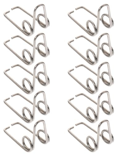 Toyvian 10pcs Silver Iron Trumpet Watergate Key Springs Easy to Install and Replace, Replacement Parts for Trumpet and Tuba Accessories