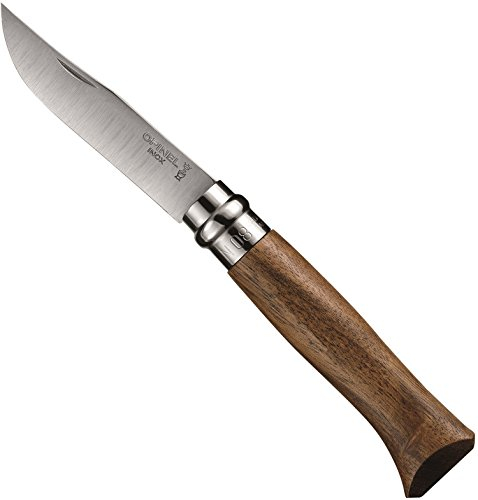 -Couteau Opinel N° 8 Tradition Chic - Manche Noyer 11 cm - Virole Tournante