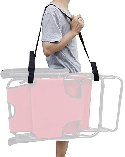 YYST 2 X Adjustable Beach Chair Carry Strap Universal Folding Chair Carry Strap Bed - 2 Straps Per Pack (Chair Not Included)