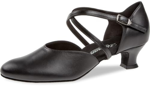Diamant Femmes Chaussures de Danse 148-112-034 - Cuir Noir - Extra Large - 4,2 cm Spanish - Taille: UK 7,5