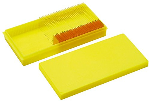 neoLabLine Polycarbonat Spezial-Gefrierbox für 50 Objektträger, Gelb, 177mm x 83mm x 32mm