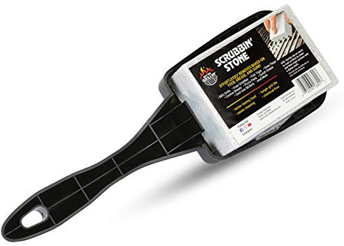 Better Grillin' Scrubbin Stone Grill Cleaner Handle-Protect Hands & Nails when Scouring Grill/Griddle with Scrubbin Stone