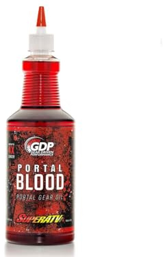 SuperATV Portal Blood | High Performance Portal Gear Oil | Designed for UTV/ATV Portal Gear Lifts | Lasts up to 4 Times Longer Than Other Gear Oil | One 32 OZ Bottle | Lowers Operating Temperature