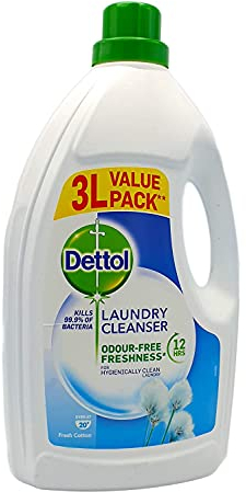 Dettol Anti-Bacterial Laundry Liquid Cleanser Detergent, 3 Litre