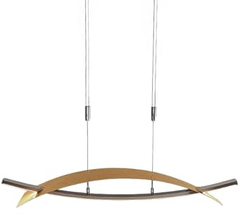 Lucande LED Pendelleuchte Goldoptik dimmbar, Esstisch Hängelampe höhenverstellbar 22W gesamt Esszimmerlampe Esstischlampe