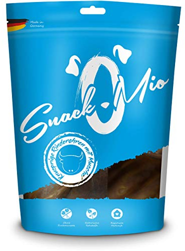 SnackOMio – Premium Hundesnack – knusprige Rinderohren mit Muschel, getreidefrei, 1er Pack (1 x 650g)