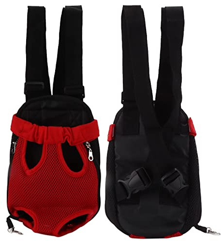 Mochila para Mascotas Mochila para Perros Mochila para el Pecho Mochila para el Pecho con Manos Libres Mochila para Cuatro Patas Mochila para Perros Y Gatos Pequeños, Medianos Senderismo(S-rojo)