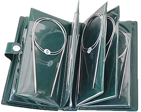 PALUDO Set di Ferri da Maglia Circolari in Acciaio Inossidabile 40 cm, 11 Pezzi Intercambiabili Corti Per Lana, Aghi Circolari Set, Taglia da 1,5 a 5,0 mm