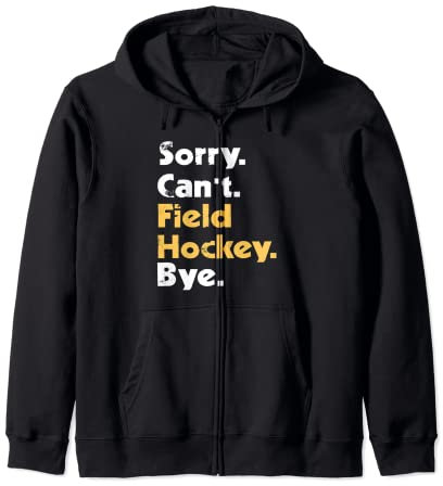 Field Hockey Player Goalkeeper Sweeper Coach Team Sport Zip Hoodie