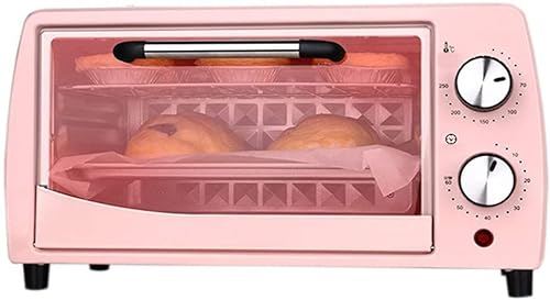 CAZARU Mini Horno de 12L, Horno Tostador de encimera de convección, Horno eléctrico pequeño, Horno Multicapa, freidora de Aire de Acero Inoxidable, Happy Life