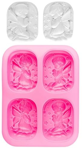 Ideen mit Herz Molde de silicona, 4 en 1, diseño de ángel, 7,7 x 5,9 cm