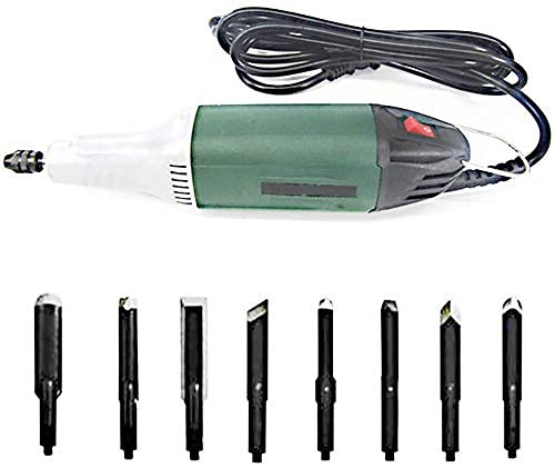 Scalpello Elettrico Macchina per Intaglio Elettrico Utensili per La Lavorazione del Legno Set di Utensili per Scalpello con 8 Lame per Intaglio 220V