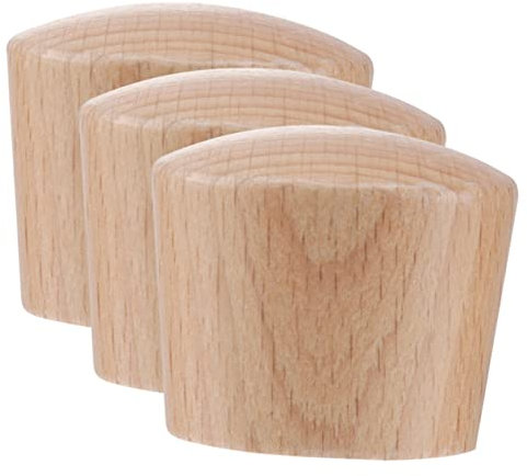3pcs Wooden Lid Knobs for Pan and Pot Lids Beige