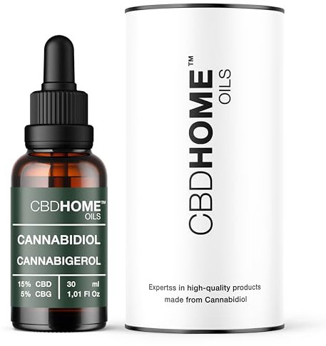 CBHOME Oils - Hampfröolja Isolat 15% + ISO-G 5% - 30 ml - Bas av Kokos och Ekologisk Hampfröolja - Kallpressad - Utan Tillsatser Eller Lösningsmedel - 100% Vegetabilisk - EU-ekologiskt Certifierad