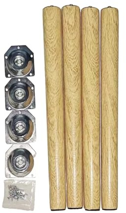 Sharplace 4Pcs Wooden Furniture Legs/Wood Table Legs/Anti Slip Desk Table Feet Legs Replacement Parts for Dresser Coffee Table, 50cm