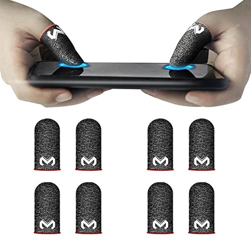 Gaming Finger Sleeves, Manchons Anti-Transpiration pour écran Tactile pour Jeux Mobiles,Gants de Jeu pour Le Pouce et Les Doigts, Manchons de Pouce Respirants pour Android et iOS(8 Pièces)