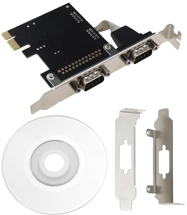 Create idea Port Card PCI Express Serial Card PCI Express Serial Extension Adapter PCI-E to RS232 Serial Expansion Card Compatible with Windows XP/Vista/7/8