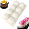 duoyif Schokoladenformen Kugel Silikonform 8Löcher 65mm Kugelform Dome-Mousse Silikonform Kugel Backform Für Schokoladen Kugeln Kuchen Dessert Deko Kugel Bonbons Eiskugeln (Weiß, 8Löcher Ø65mm)