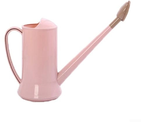 Gießkanne für drinnen und draußen, 2 l, großes Fassungsvermögen, Gartengießkanne mit langem Griff, Gießkessel, 32,6 x 22,6 x 20,9 cm, Rosa