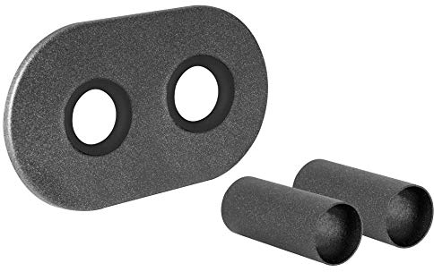 Juego de embellecedores con roseta doble y casquillos en antracita