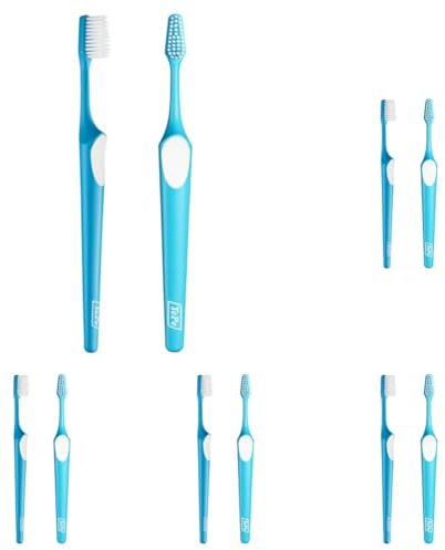TePe Supreme Soft Zahnbürste Konische Bürstenform mit kurzen und langen Borsten für optimale sanfte Reinigung bis in die Zahnzwischenräume, Zufällig (Packung mit 5)