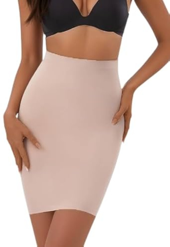 Boolavard Slip Modellante per sotto i Vestiti Mezzo Slip per Il Controllo della Pancia Shaper per Il Corpo Snellente Senza Cuciture (IT, Testo, S, Regular, Regular, Beige)