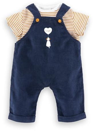 Corolle T-Shirt und Latzhose, Marineblau, Kleidung, für Puppen, 30 cm, ab 18 Monaten, 9000111190