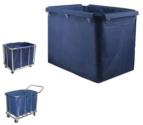 THEGA Bolsa Rectangular Extraíble Impermeable para Cesta De Lavandería - 400L Bolsa De Repuesto para Carrito De Lavandería Comercial, Bolsa De Limpieza De Coche Impermeable De Tela Oxford(A)