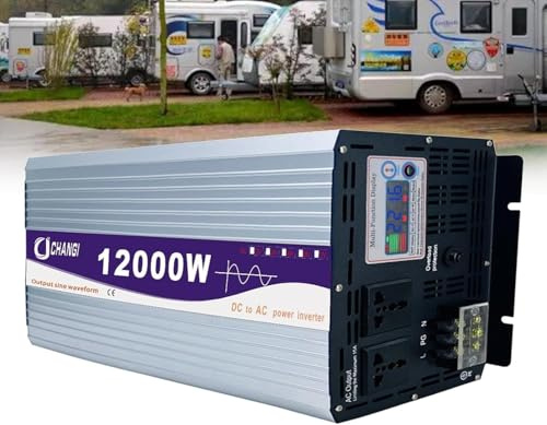 Convertitore sinusoidale puro da 12000 W, 12 V, 24 V, 48 V, 60 V, 72 V, CC a AC, 110 V, 230 V, split-stadi, con schermo LCD/ventole di raffreddamento, inverter solare a bassa frequenza off-grid per la
