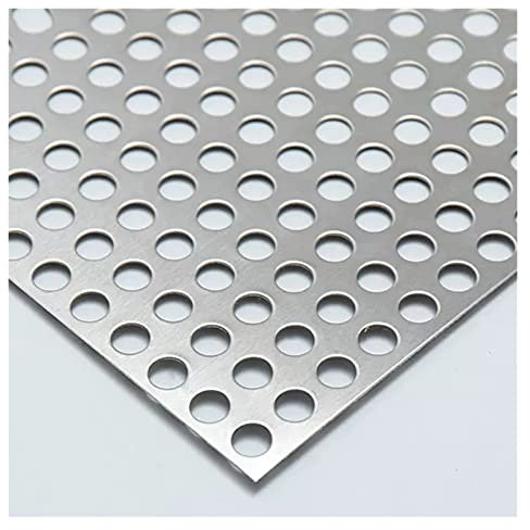 Lochplatte aus 304 Edelstahl, Lochdurchmesser 10 mm, Metallblech mit Bändern, Handschuhen, Fallschutz, perforierte Platte, einfach zu installieren (Farbe: 0,8 mm, Größe: 0,67 x 1 m)