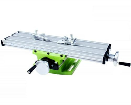 AYCDL Mini fresadora de Mesa de Trabajo, Mesa de Trabajo compuesta de 310 x 90 x 78 mm, diseño de Doble guía XY, con Mango de Escala, para Soporte de Taladro de Banco