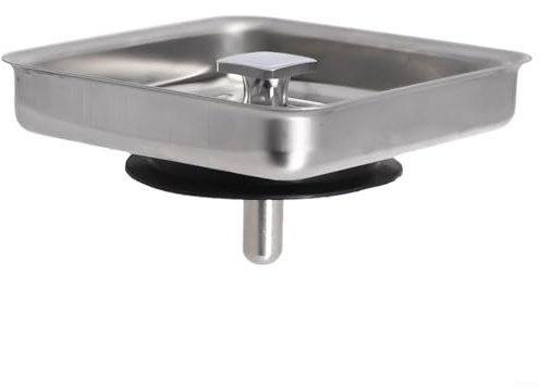 Stainless Steel Square Sink Strainer Drainer, Kitchen Anti-Clog Mesh Stopper Basket Strainer Post for Kitchen and Bathroom Sink Drains