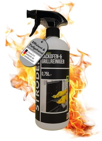 STRÖDER® - Backofen- & Grillreiniger | 750ml kraftvolle Fettlösekraft für makellose Sauberkeit | Sprühflasche mit Schaumfunktion