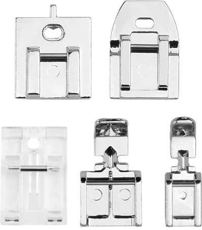 Zipper Foot for Sewing Machine – 5PCS Invisible Zipper Presser Feet Set – Compatible with Brother Singer Janome Low Shank Models – Durable Sewing Accessories for Quick Zip Installation