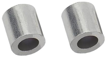 Morsetti a crimpare for cavi in ​​acciaio con foro tondo, cilindro colonnare da 3 mm, 4 mm, 5 mm, 6 mm, manicotto in alluminio AL, ghiera(30Pieces 4mm)