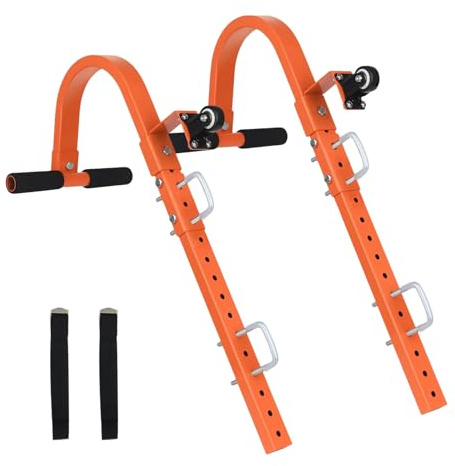 Extension Ladder Stabilizer - Heavy Duty Gutter Cleaning Equipment, Large Capacity Hook with Wheel | Safety Support Tool for Roof Setup, Window Washing, Home Improvement, Outdoor Projects, Contractors