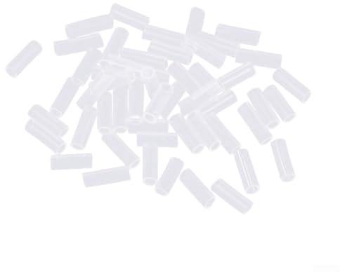 50Pics Bead Chain Anti-lost Cover, 1.5cm Transparent Plastic Pendant Chain Falling Off Protective Cover for Jewelry Making Secure Attachment Crafters